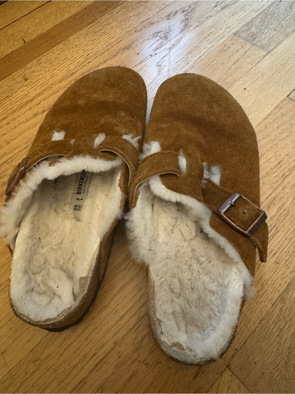 Birkenstock Boston Shearling Clog - Chestnut - Picture 4 of 7